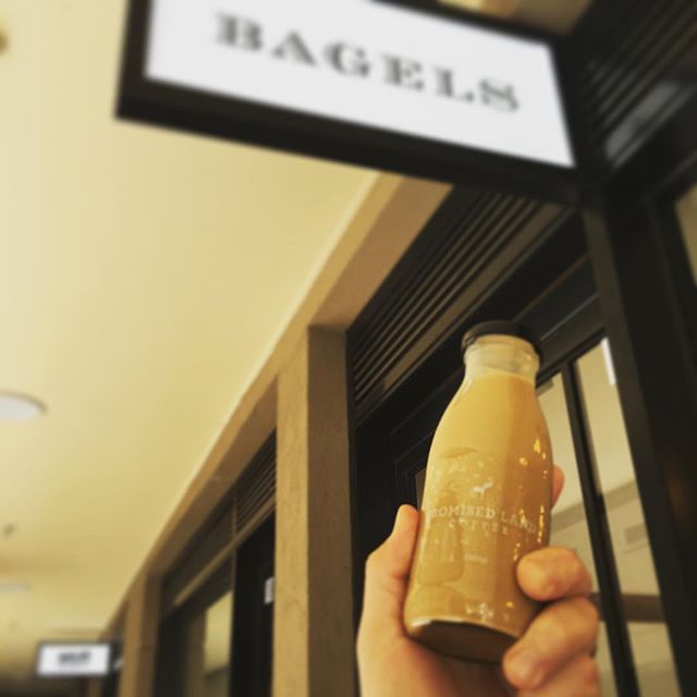 It's hot out, we've got ice coffee and bagels.