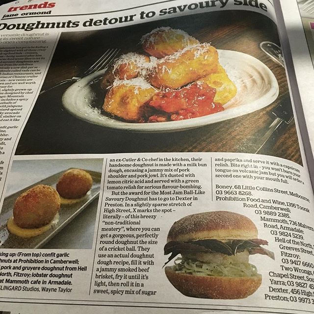 Check out our donut as used by @eatmammoth in today's @epicureattheage @goodfoodau #lobster #donut #yum