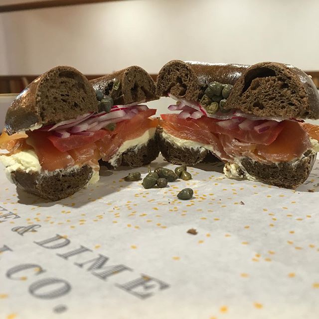 Oct 21, 2024 special! The lox capacitor on a Marty McRye bagel #bagel #backtothefuture #jaws19 #oldnewbagel
