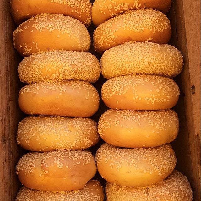 We've got some excess sesame bagels in the bakery today. If you come by before midday today you can have them for $1 each. 16 Katherine Place Melbourne