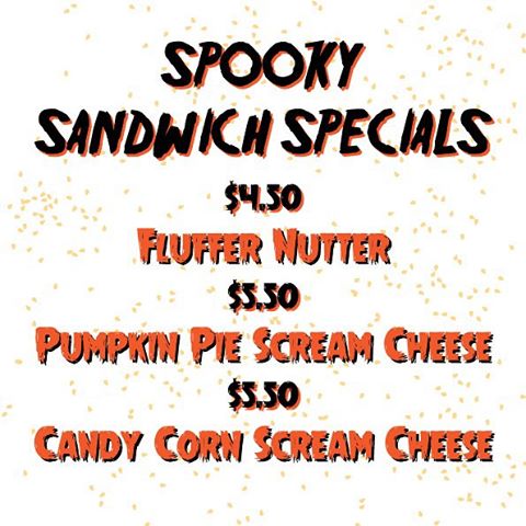 Things are getting Halloween-y today at 5 & Dime! We've got spooky sandwich specials, horrific pastries and free chocolates! Come in and grab yourself a scary treat! 👻
#bagel #5dimebagel #halloween #melbourne #melbournefood
